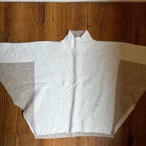 Note di Anita made in Italy neutral mock neck poncho SIZE‎ OS